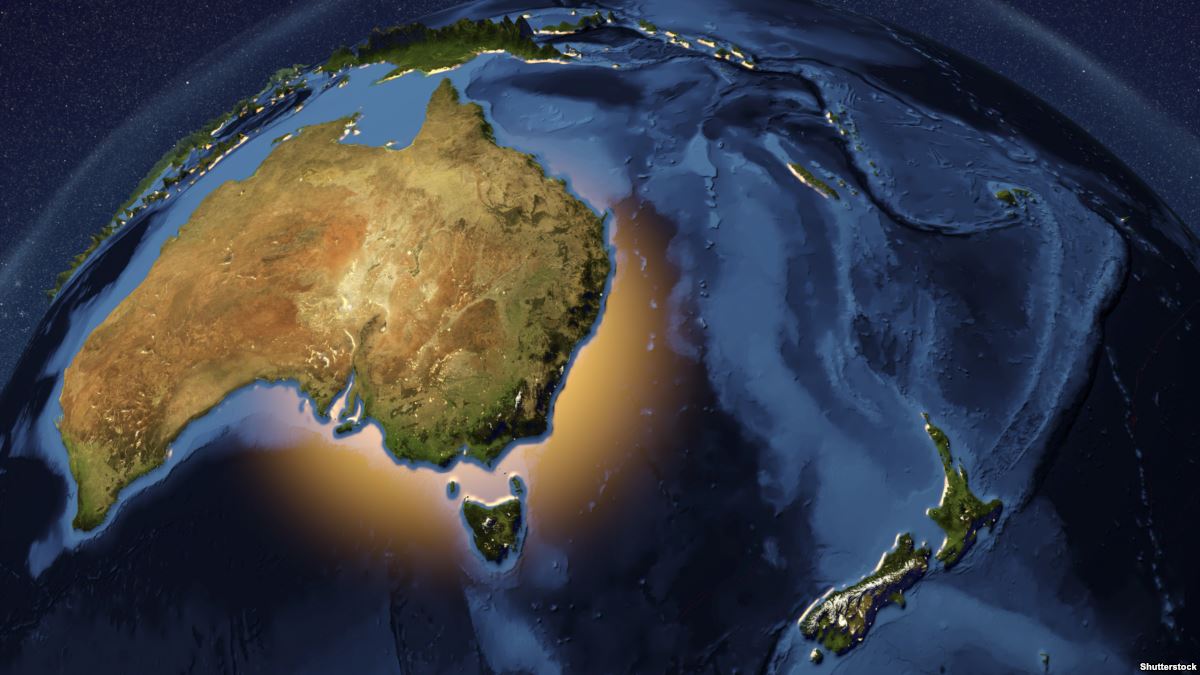 خريطة قارة استراليا صماء